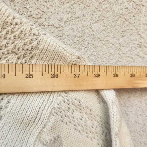 WOLSEY Men’s Sweater Large 42 Cream Wool Blend Made England Preppy Classic - Picture 7 of 9